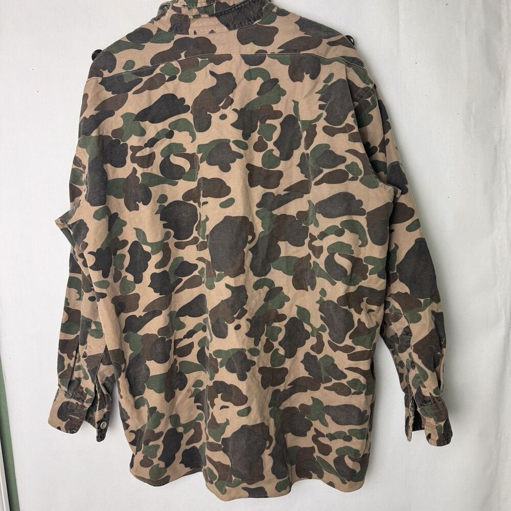 Vintage 80’s Men’s LL Bean Camo Hunting Longsleeve Tshirt Size 19 tall Made USA - Picture 4 of 6